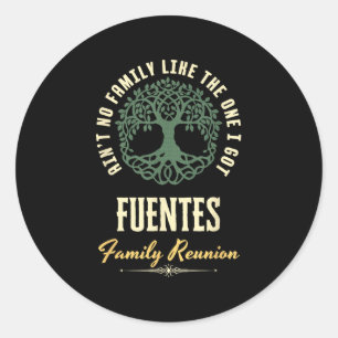 Family Reunion 2025 Matching Design - Fuentes Classic Round Sticker