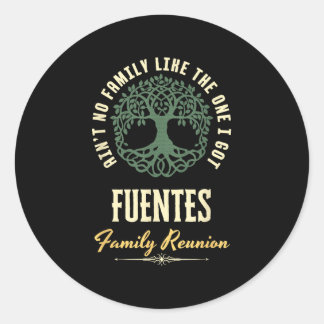 Family Reunion 2025 Matching Design - Fuentes  Classic Round Sticker