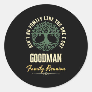 Family Reunion 2025 Matching Design - Goodman Classic Round Sticker