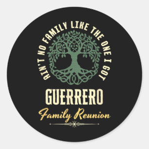 Family Reunion 2025 Matching Design - Guerrero  Classic Round Sticker