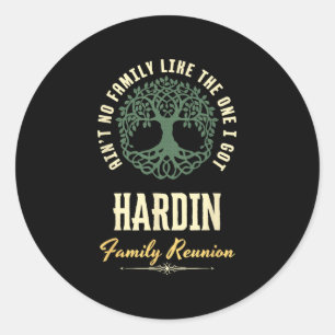 Family Reunion 2025 Matching Design - Hardin  Classic Round Sticker