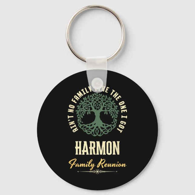 Family Reunion 2025 Matching Design - Harmon  Key Ring (Front)