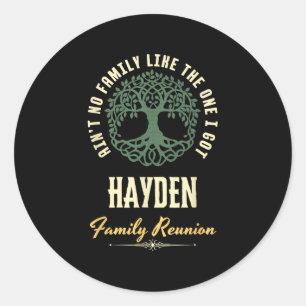 Family Reunion 2025 Matching Design - Hayden  Classic Round Sticker