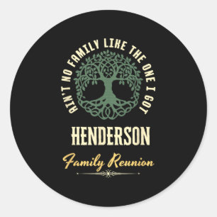 Family Reunion 2025 Matching Design - Henderson Classic Round Sticker