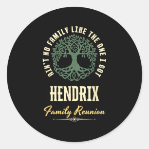 Family Reunion 2025 Matching Design - Hendrix Classic Round Sticker