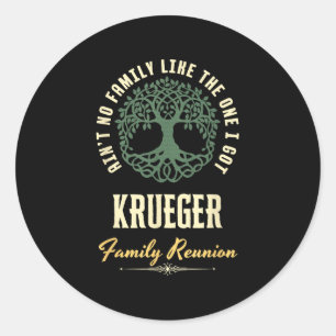 Family Reunion 2025 Matching Design - Krueger Classic Round Sticker