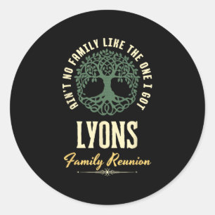 Family Reunion 2025 Matching Design - Lyons  Classic Round Sticker