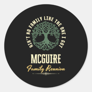 Family Reunion 2025 Matching Design - Mcguire Classic Round Sticker