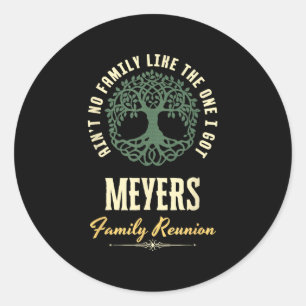 Family Reunion 2025 Matching Design - Meyers Classic Round Sticker