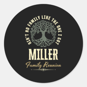 Family Reunion 2025 Matching Design - Miller  Classic Round Sticker