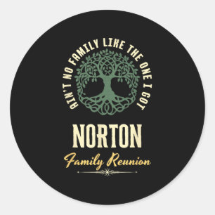 Family Reunion 2025 Matching Design - Norton  Classic Round Sticker