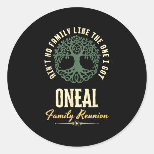 Family Reunion 2025 Matching Design - Oneal  Classic Round Sticker
