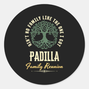 Family Reunion 2025 Matching Design - Padilla  Classic Round Sticker