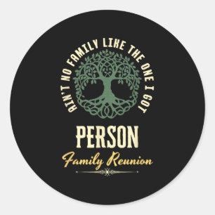 Family Reunion 2025 Matching Design - Person Classic Round Sticker
