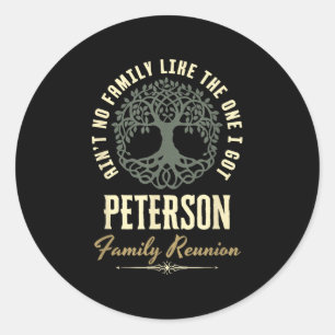 Family Reunion 2025 Matching Design - Peterson Classic Round Sticker