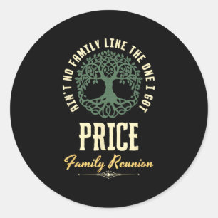 Family Reunion 2025 Matching Design - Price Classic Round Sticker