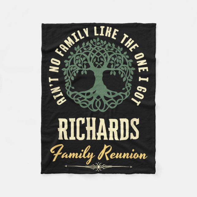 Family Reunion 2025 Matching Design - Richards  Fleece Blanket (Front)