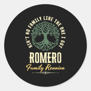 Family Reunion 2025 Matching Design - Romero  Classic Round Sticker