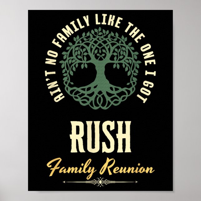 Family Reunion 2025 Matching Design - Rush  Poster (Front)