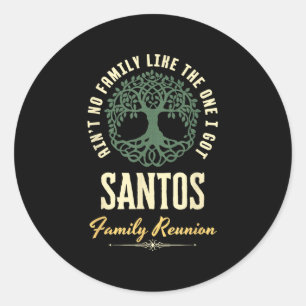 Family Reunion 2025 Matching Design - Santos  Classic Round Sticker