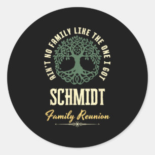 Family Reunion 2025 Matching Design - Schmidt Classic Round Sticker