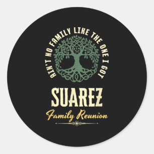 Family Reunion 2025 Matching Design - Suarez  Classic Round Sticker