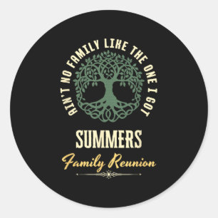 Family Reunion 2025 Matching Design - Summers  Classic Round Sticker