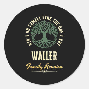 Family Reunion 2025 Matching Design - Waller Classic Round Sticker