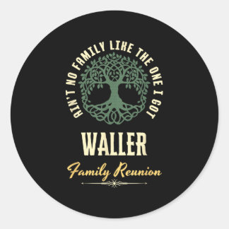 Family Reunion 2025 Matching Design - Waller Classic Round Sticker