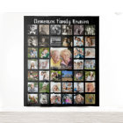 Family Reunion 39 Photo Collage Personalised Black