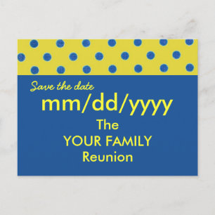 Family reunion announcement postcard