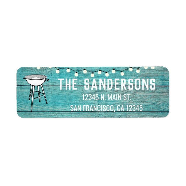 Family Reunion Annual BBQ Barbecue Rustic (Front)