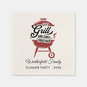 Family Reunion Annual BBQ Summer Party Custom Napkin