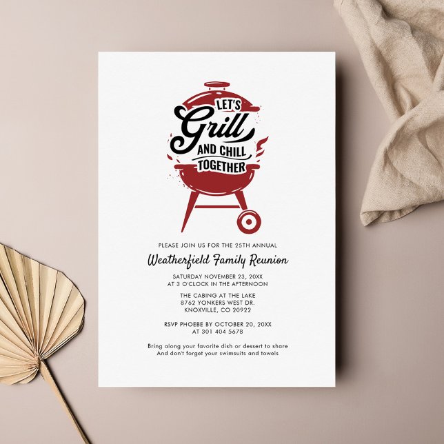 Family Reunion Annual BBQ Summer Party Invitation (Creator Uploaded)