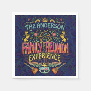 Family Reunion Band Retro 70s Concert Logo Custom Napkin