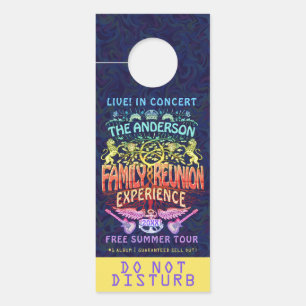 Family Reunion Band Retro 70s Concert Logo Neon Door Hanger