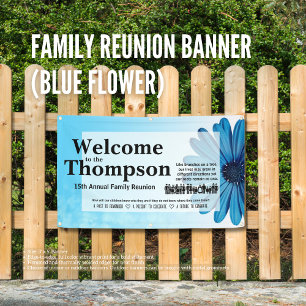 Family Reunion Banner (Blue Flower) 