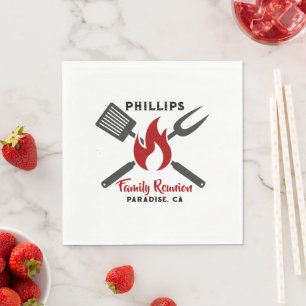 Family Reunion Barbeque Cookout Napkin