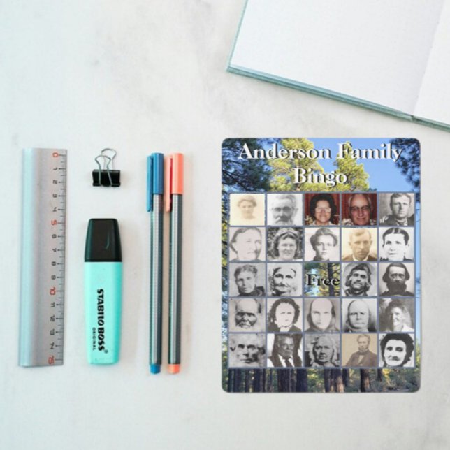 Family Reunion Bingo Card Pine Tree Forest Photo (Creator Uploaded)