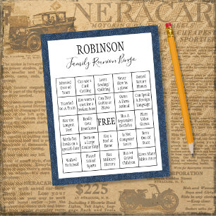 Family Reunion Bingo Game 2