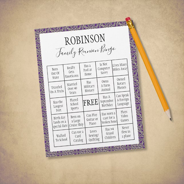 Family Reunion Bingo Game 3 (Creator Uploaded)