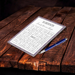 Family Reunion Bingo Game 3 Notepad
