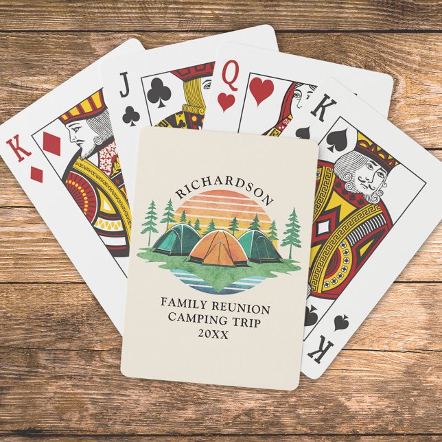 Family Reunion Camping Trip Vacation Playing Cards (Creator Uploaded)