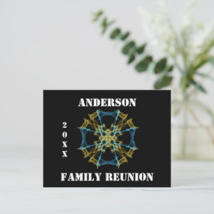 Family Reunion Celestial Abstract Announcement Postcard