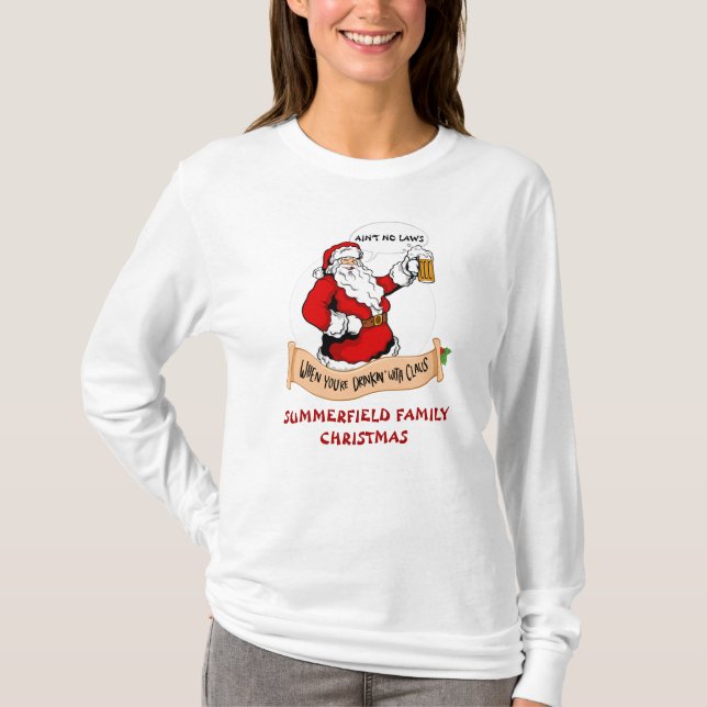 Family Reunion Christmas Funny Matching Mum T-Shirt (Front)