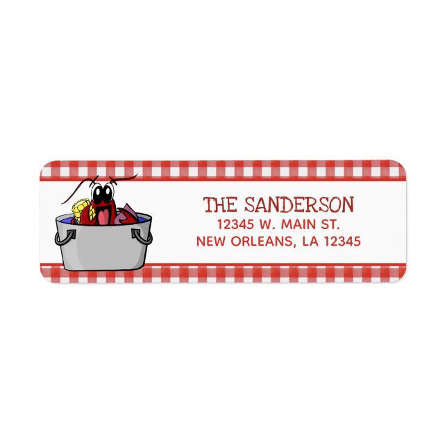 Family Reunion Crawfish Boil Return Address (Front)