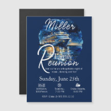 Family Reunion Cruise Ship Invitation Magnet
