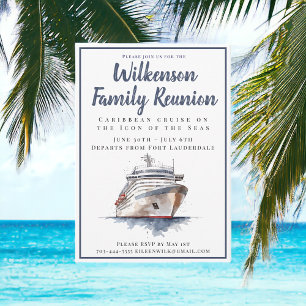 Family Reunion Cruise Vacation to Paradise Invitation
