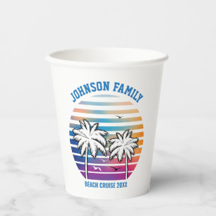 Family Reunion Custom Cruise Vacation Paper Cups