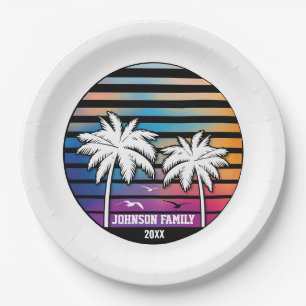Family Reunion Custom Cruise Vacation Paper Plate